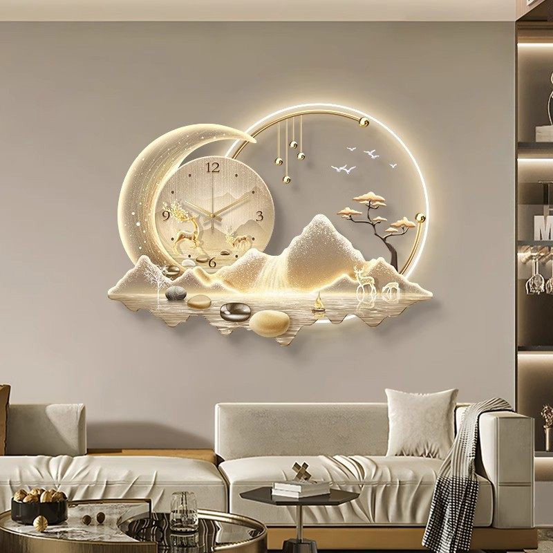 Luxury Lifestyle Aesthetics - Art Mural Led Clock Wall Luxury